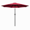 3M Round Garden Parasol Umbrella Sun Shade Outdoor Patio Beach Crank Tilt Red