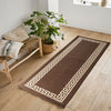 Machine Washable Non Slip Greek Key Kitchen & Hall Runners Rugs Mats Black Grey