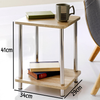 Small Oak Sofa Side Table Coffee End Table 2 Tier Shelf Unit Living Room Bedroom