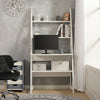 Leaning White Ladder Desk Shelf Computer Study Home / Office Modern With Shelves