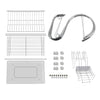 2-Tier Stainless Steel Dish Drying Rack Cup Holder and Dish Drainer for Kitchen