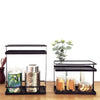 2 Tier Kitchen Spice Herb Rack Organiser Kitchen Counter Holder Storage Unit