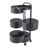 6 Tier Kitchen Rotating Storage Trolley Cart Utility Vegetable Mobile Shelf Rack