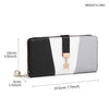 Ladies Faux Leather Tri Colour Clutch Bag Girls Purse Long Card Package Wallet