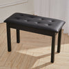 Faux Leather Black Dressing Table Stool Vanity Ottoman Storage Pouffe Bench Seat