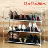 3, 4 & 5 Tier Extendable Metal Shoe Rack Space Saving Storage Organiser Shelf