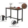 Industrial Bar Table Kitchen Dining Table Metal Frame Living Room Table 120cm