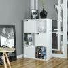 White Bookcase 6 Cube Storage with Door Wooden Bookshelf Display Storage Cabinet