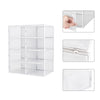 8 Cube White Plastic Shoe Boxes Durable Storage Cabinet Organizer Shelf Cupboard