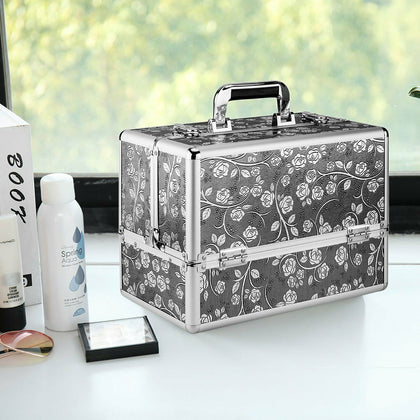 Extra Large Vanity Case Beauty Make up Box Cosmetic Jewelry Nail Storage Travel