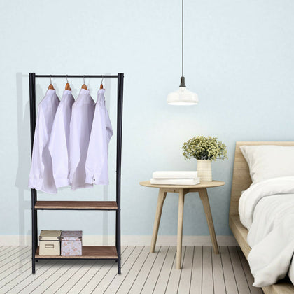 Garment Clothes Rail Rack with Shelves Heavy Duty Display Hanging Stand Shelving