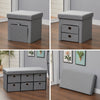Home Linen Folding Storage Box 1/2/6 Drawers Cube Organizer Cloth Basket Ottoman