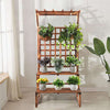 3 Tier Wooden Plant Stand Flower Climbing Shelf Hanging Slats with Grid Panel UK