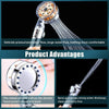 Shower Head Water Saving Flow 360° Rotating with Small Fan High Pressure Spray