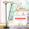 Electric Patio Heater Outdoor Garden Warmer Standing Halogen Heating Pull Switch