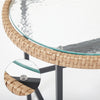 Mondeer 3PC Garden Rattan Furniture Set Wicker Patio Rocking Chairs Coffee Table