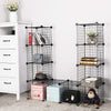 Industrial Metal Wire 12 Storage Cube DIY Shelving Unit Bookcase Organiser Black