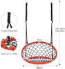Net Hanging Swing Chair Kids Indoor Outdoor Play Equipment W/ Adjustable Ropes