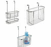 Over Door Hanging Basket Shower Toilet Chrome 1/2 Tier Organiser Kitchen Tidy