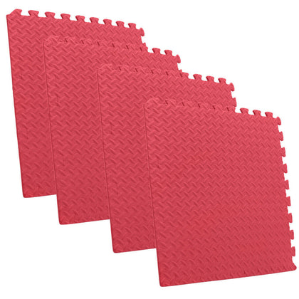 10mm Thick EVA Foam Floor Mat 4pcs Interlocking Tiles Yoga Gym Playpen Flooring