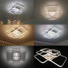 LED Ceiling Light Aluminum Square Lamp Chandelier Fixture White Black Gold Frame