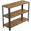 2-Tier Console Table Side Table w/ Drawer and Shelves Entryway Hallway Furniture