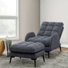 Recliner Chair Armchair w/Footstool Lazy Lounger Bedroom Sofa Sleeper Extra Soft