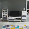 TV Cabinet Vintage TV Stand Console Table TV Unit Centre Table with Storage Cube