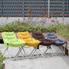 Folding Garden Moon Chair Adjustable Recliner Armchair Camping Sun Lounger Stool