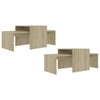 Coffee Table Set Chipboard Accent Side End Couch Table Sonoma Oak