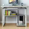 Computer Desk Study PC Writing Table Home Office Workstation Shelf Furniture UK