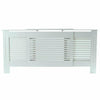 Vertical Grill White Painted Modern MDF Wood Radiator Cover Cabinet