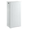 White Laundry Box Wooden Bathroom Storage Basket Linen Clothes Cabinet Christow