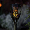 8Pcs Flickering Flame Solar Torch Lights Dancing Fire Effect Outdoor Garden Lamp