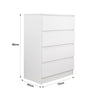 Modern White Chest of Drawers Bedside Table Cabinet w/4 Drawers Nightstand