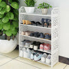3/4/5 Tiers Shoe Rack Storage Shelf Display Stand Organiser Unit Cabinet White