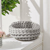 40-55cm Chunky Woven Cat Basket Kitten Pussy Bed Portable Soft Mat Nest -Grey UK