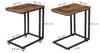 Industrial Side Table Vintage Sofa End On Wheels Stand Rustic Metal Coffee Unit