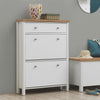 2 3 Doors Shoe Storage Cabinet Tall Cupboard White Dark Rustic Sonoma Oak Grey