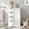 Free Standing Entryway Cabinet Bathroom Storage Organizer Rack 4 Drawers + Door