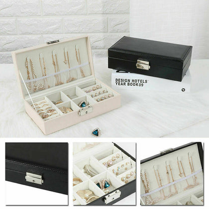Portable Jewellery Box Organizer Travel Boxes Jewelry Ornaments Storage Case UK
