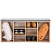 Shoe Storage Rack Cabinet Shoe Bench Shoe Shelf 14 Compartments with Cushions