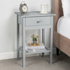 Bedside Table Pair Bedroom Cabinet Nightstand With Drawer & Shelf Christow