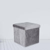 Crushed Velvet Ottoman Storage Box Folding Seat Stool Box Velvet
