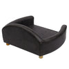 PU Leather Pet Dog Cat Sofa Couch Bed Chair Elevated Lounger + Removable Cushion
