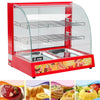 2Tier Commercial HOTFood Pizza Warmer Countertop Cabinet Display Stainless Steel