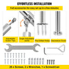 1 to 3 Step Railing Stainless Steel Adjustable Outdoor Stair Handrail Deco