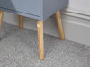 DARK GREY 2X BEDSIDE TABLE CHEST OF DRAWERS CABINET NIGHTSTAND BEDROOM FURNITURE