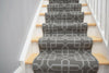 New Grey Trellis Long Hallway Stairs Runner Non Slip Kitchen Washable Mat Rug UK