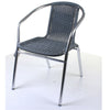 Aluminium Chrome Bistro Table Square Round Stacking Chair Cafe Outdoor Furniture